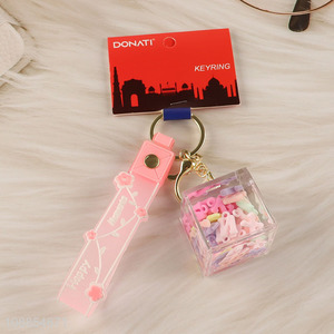 New product cute acrylic key chain handbag pendant wholesale