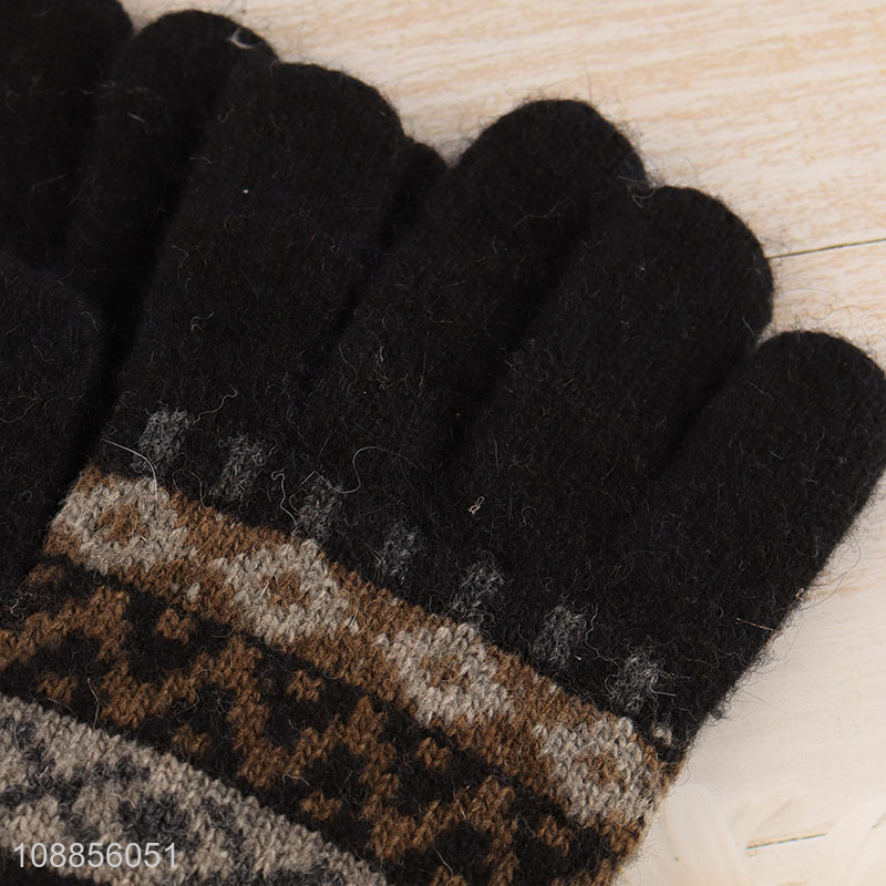 New product men women winter warm knit gloves for cold weather