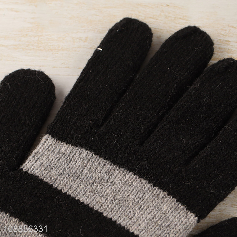 Yiwu market winter warm soft strechy knitted gloves for women men