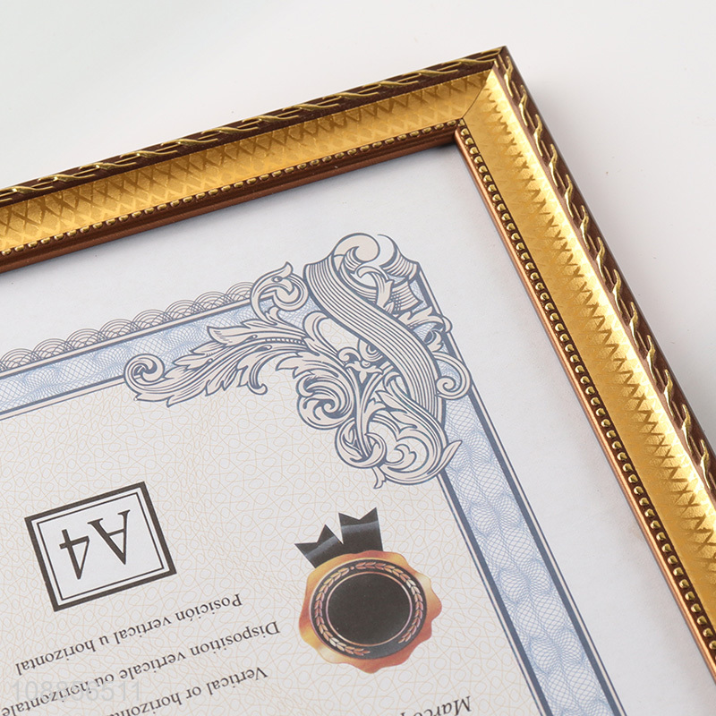 High Quality A4 Wall Hanging Tabletop Certificate Award Frame