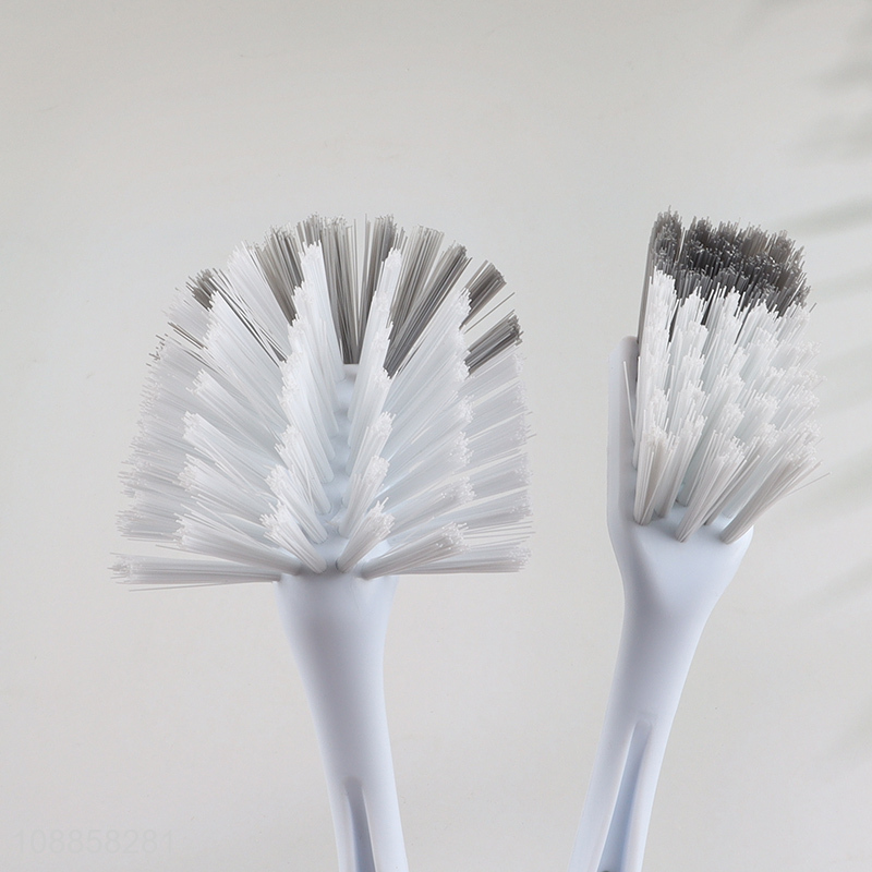 Good quality 2pcs long handle pot brush dish brush for sale