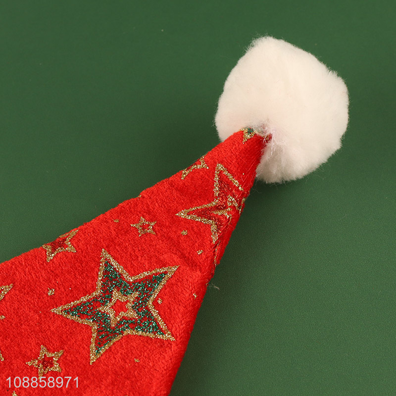 Hot Sale Glitter Christmas Santa Hat Festive Christmas Party Supplies