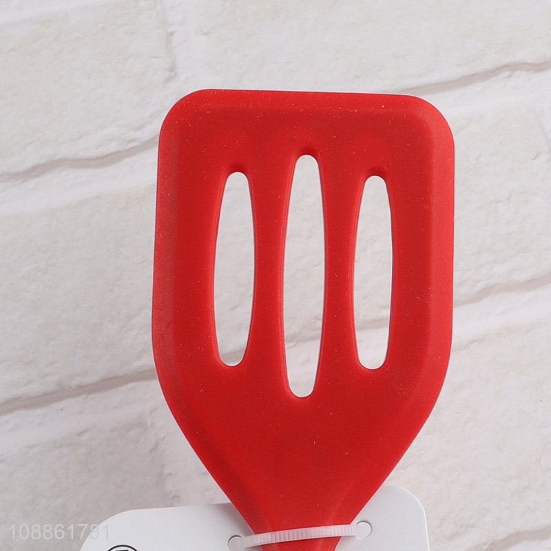 Best selling red cooking kitchen utensils slotted spatula wholesale