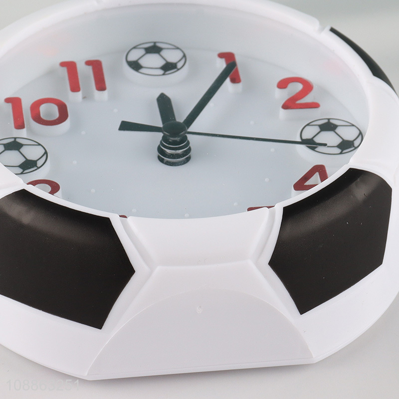 Best sale football shaped round students alarm clock wholesale