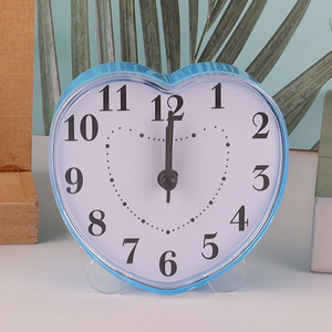 Good quality heart shape students alarm clock desk clock