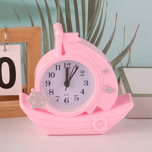 Popular products pink girls students alarm clock table clock