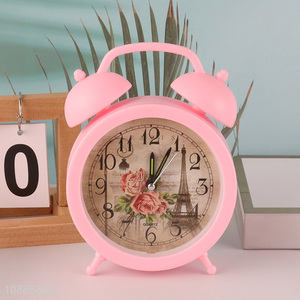 New product pink home students alarm clock table clock for sale