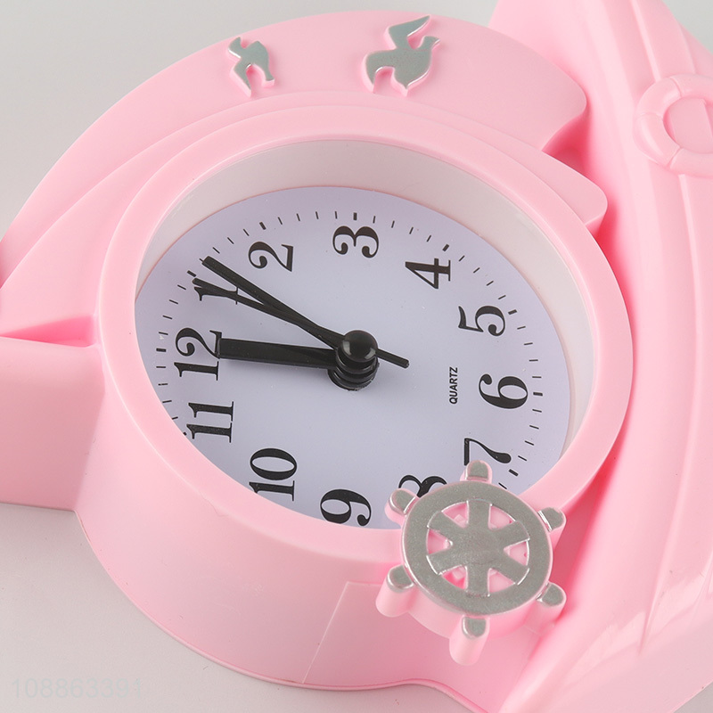 Popular products pink girls students alarm clock table clock