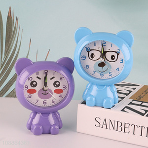 Hot selling bear shape students table clock desk clock wholesale