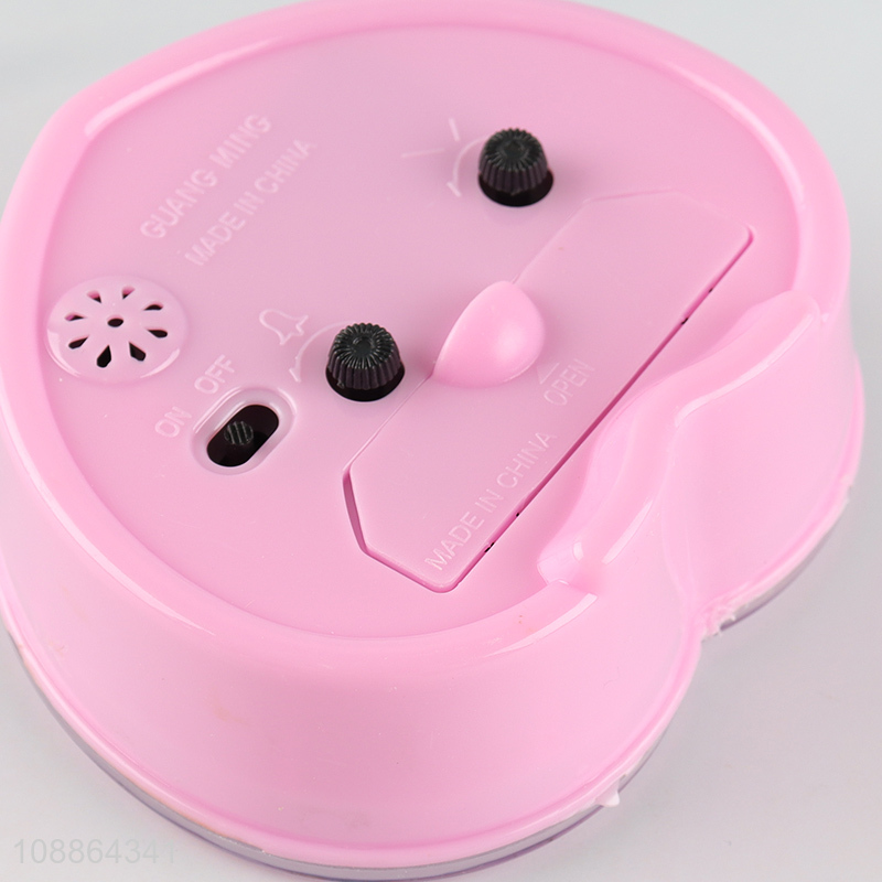 Popular products peach shape alarm clock students table clock