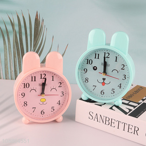 Good quality rabbit cartoon students alarm clock desk clock