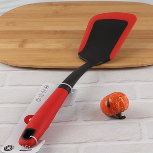 Factory price heat resistant silicone spatula with wooden handle