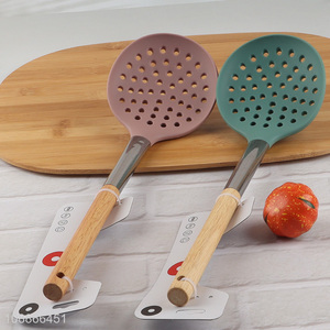 Factory supply silicone skimmer slotted spoon scoop strainer wholesale