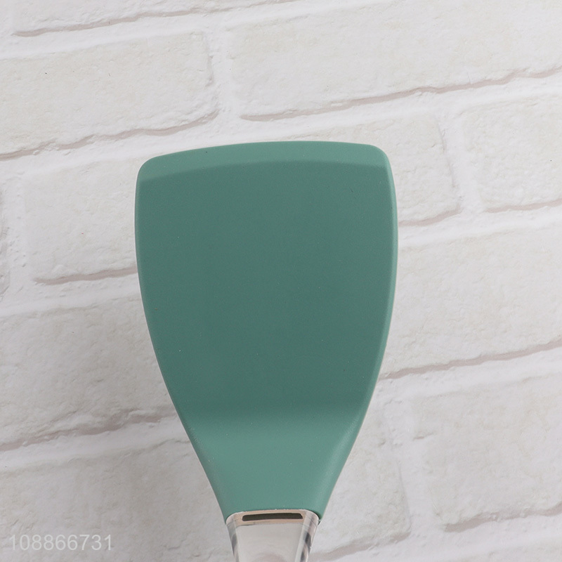 New product heat resistant silicone spatula with clear plastic handle