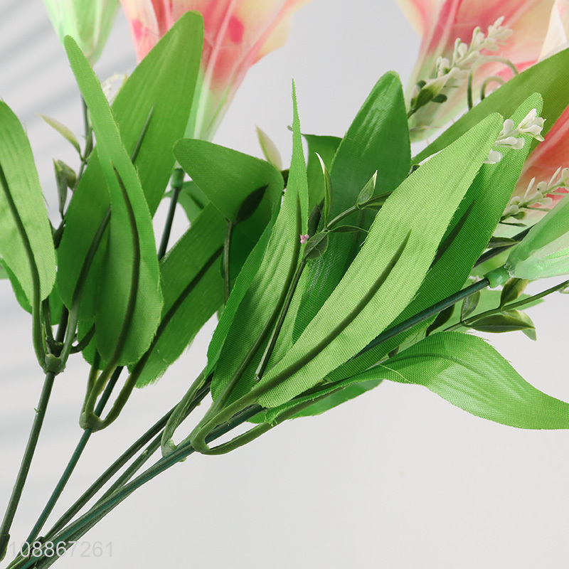 Yiwu factory artificial flower lily flower fake flower