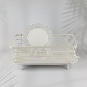 China imports iron wire dish rack with drying board for kitchen countertop