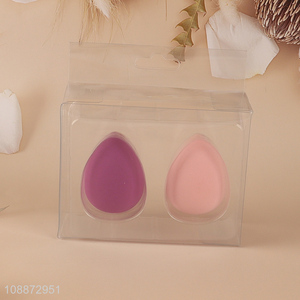 Wholesale 2pcs latex free makeup blender sponges for liquid cream powder