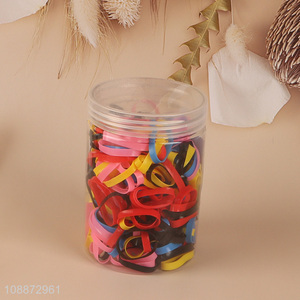 Online wholesale rubber hair bands elastic hair ties with plastic box