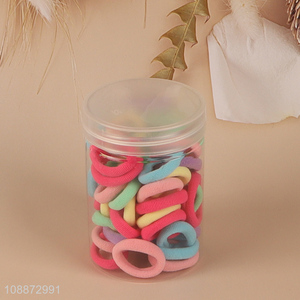 Hot selling candy-colored elastic hair bands no damage ponytail holders