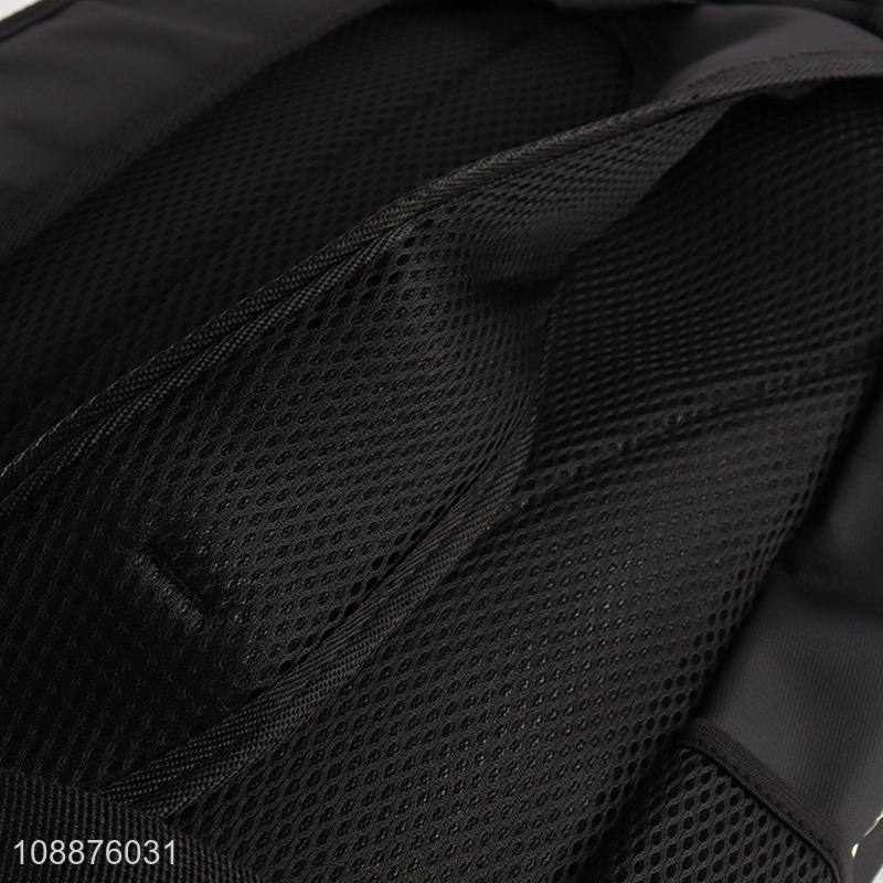 Latest design black polyester men backpack sports lightweight backpack