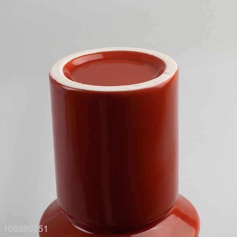 Wholesale Ceramic Candle Holder Taper Candlestick for Table Centerpiece