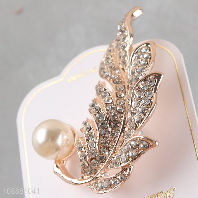 Top quality fashionable jewelry alloy brooch pearl brooch