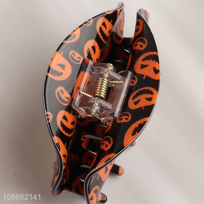 Wholesale Halloween Hair Clips Pumpkin Hair Claw Clips for Thick Hair