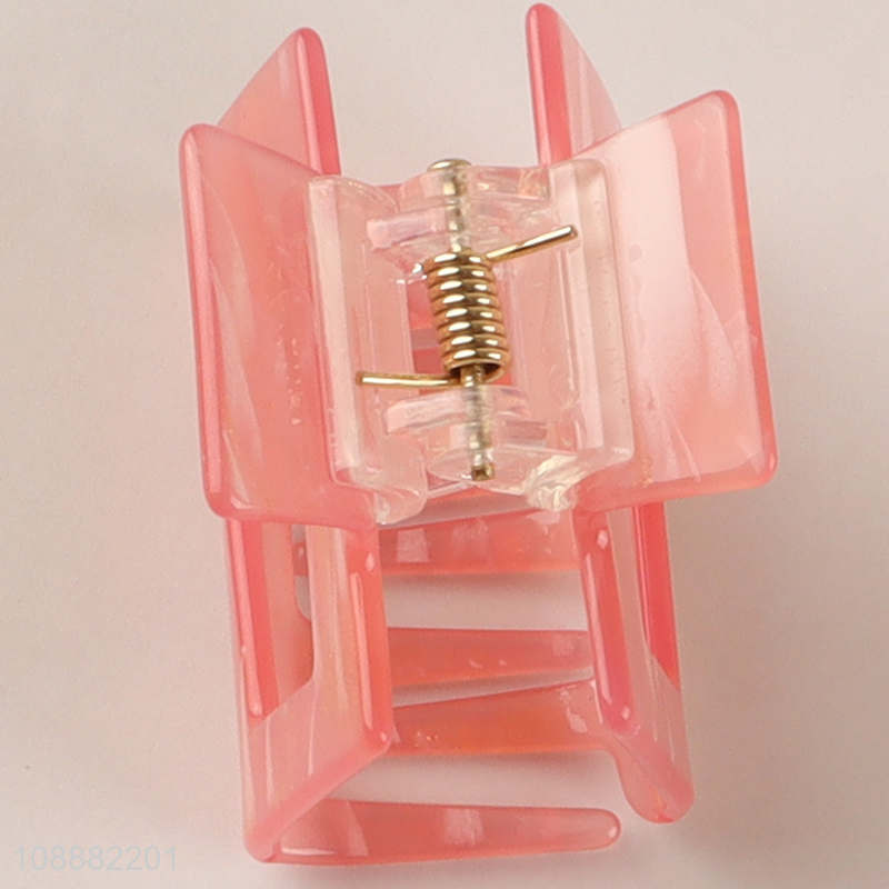 Factory Supply Square Acrylic Hair Claw Clips for Straight Curly Hair