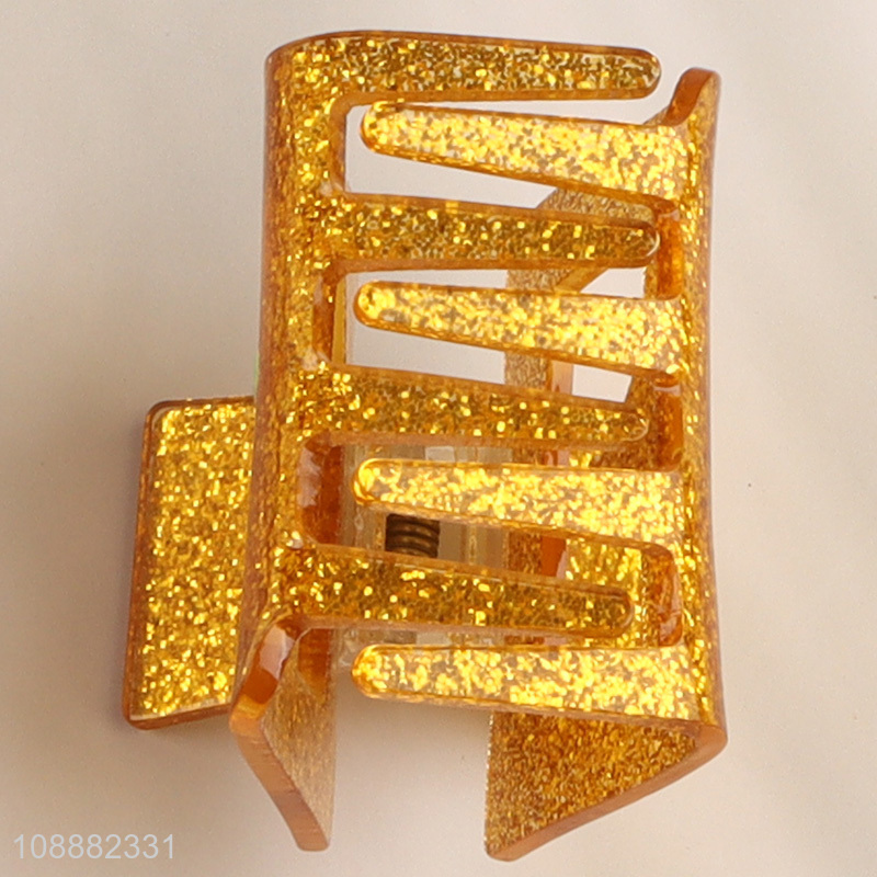 Good Quality Christmas Hair Claw Clips Non-Slip Glitter Hair Clips