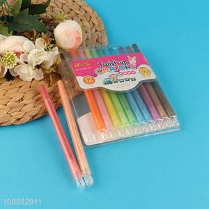 China wholesale 12colors twist-up painting crayon set