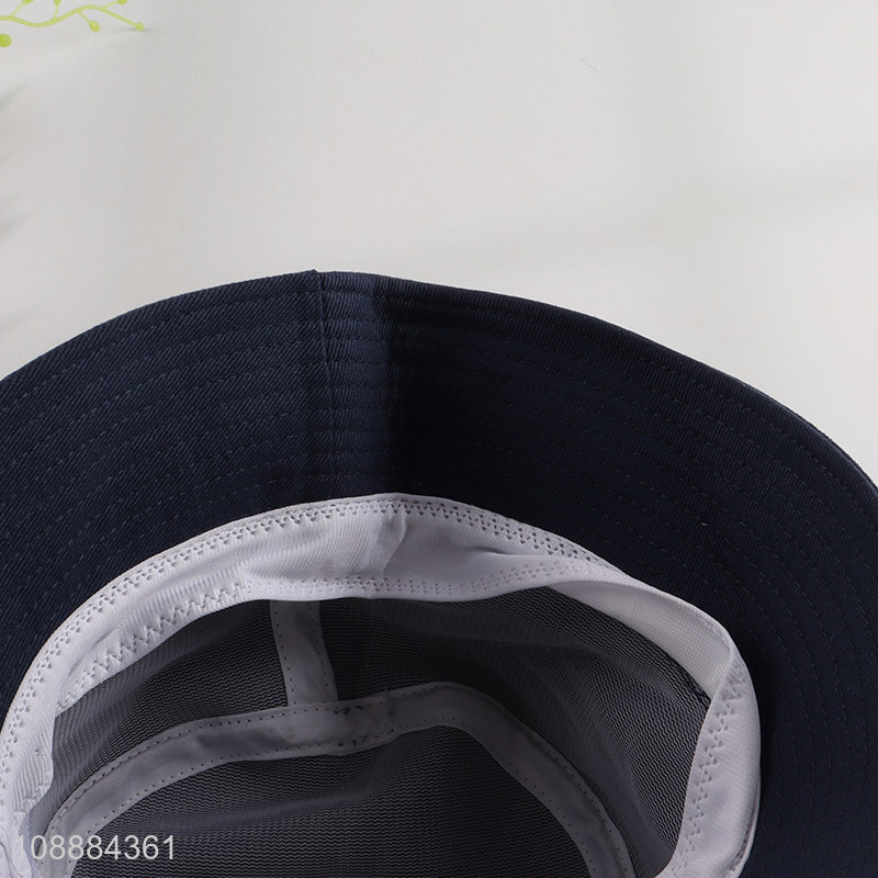 Wholesale unisex summer outdoor beach hat wide brim cotton bucket hat