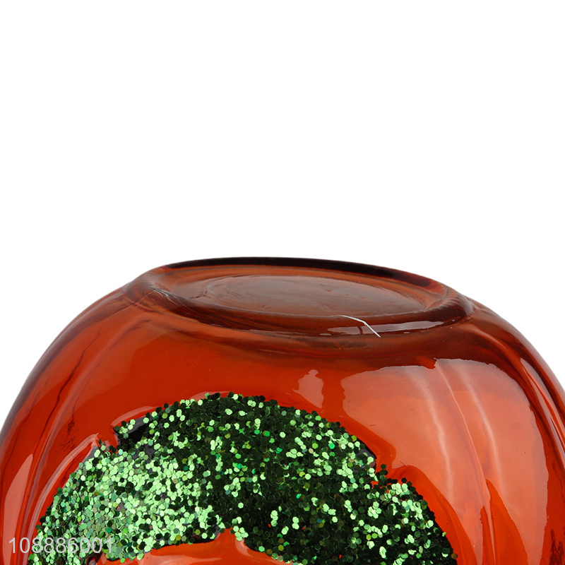 Good price Halloween party decoration pumpkin glass vase