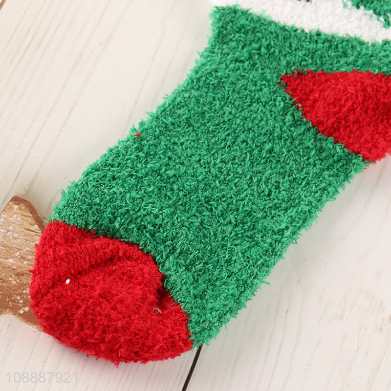 New product womens slipper socks winter fluffy Christmas socks