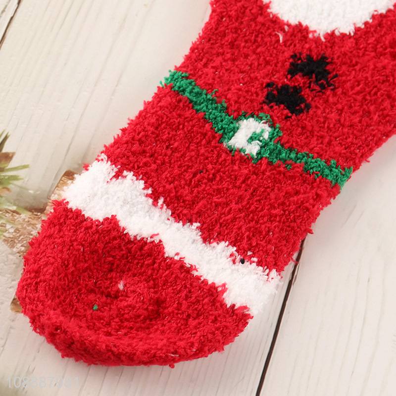 Good quality Christmas socks winter fuzzy holiday slipper socks