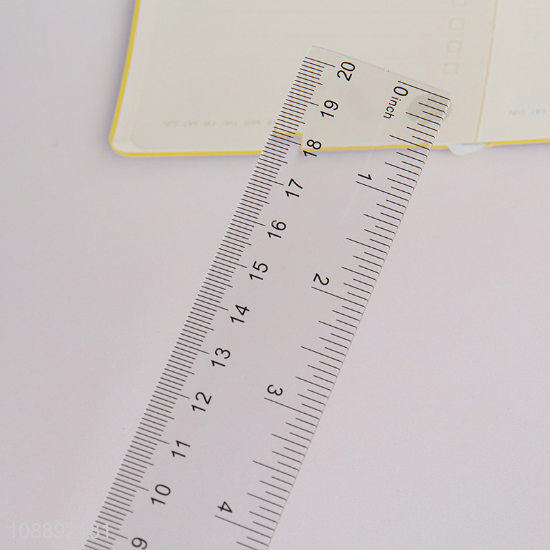 Wholesale clear plastic ruler straight ruler for student school office