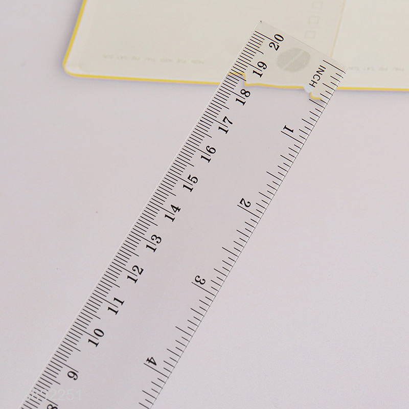 New product clear durable anti-scratch plastic straight ruler for student