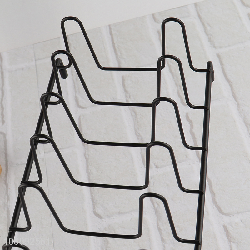 High quality metal wire dish rack plate holder pot lid organizer