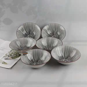 Yiwu market 6pcs ceramic home restaurant noodle <em>bowl</em> for sale