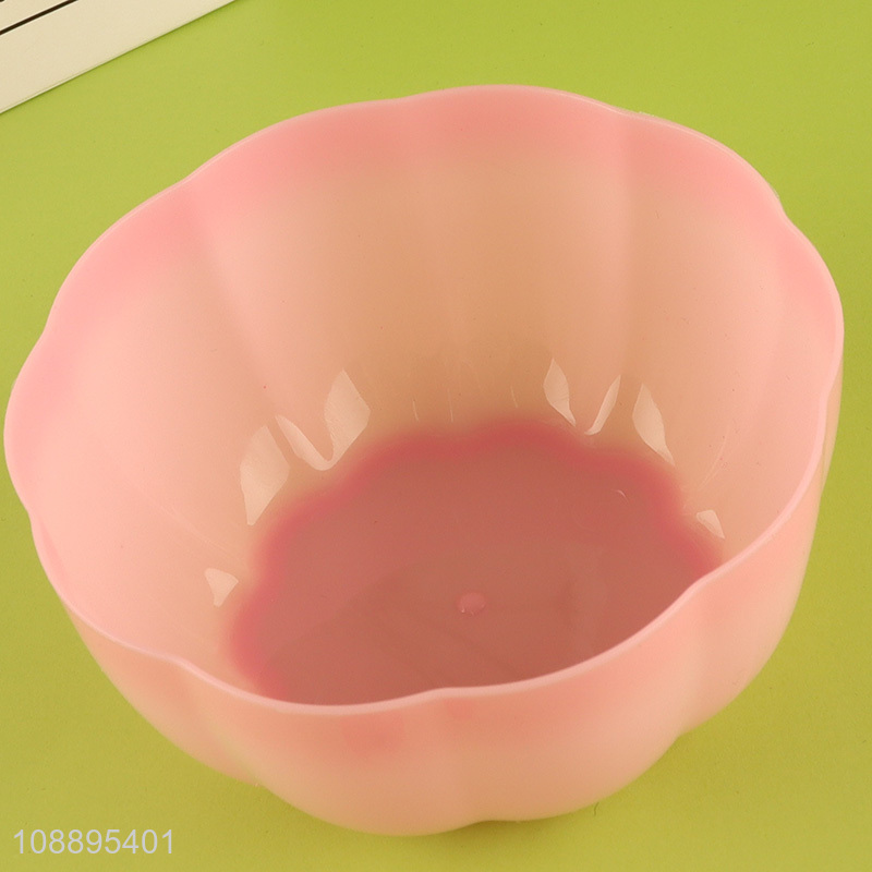 Good quality 4-piece colorful durable plastic bowls for cereal fruit