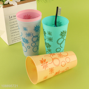 China imports 4pcs bathroom cups plastic toothbrush holder tumblers