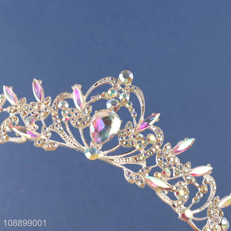 Good quality women wedding tiara princess crown rhinestone tiaras