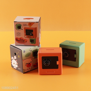 New arrival cartoon mini children money box password piggy box