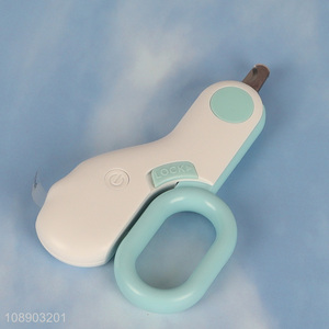 Latest products pet nail care nail clipper with led light