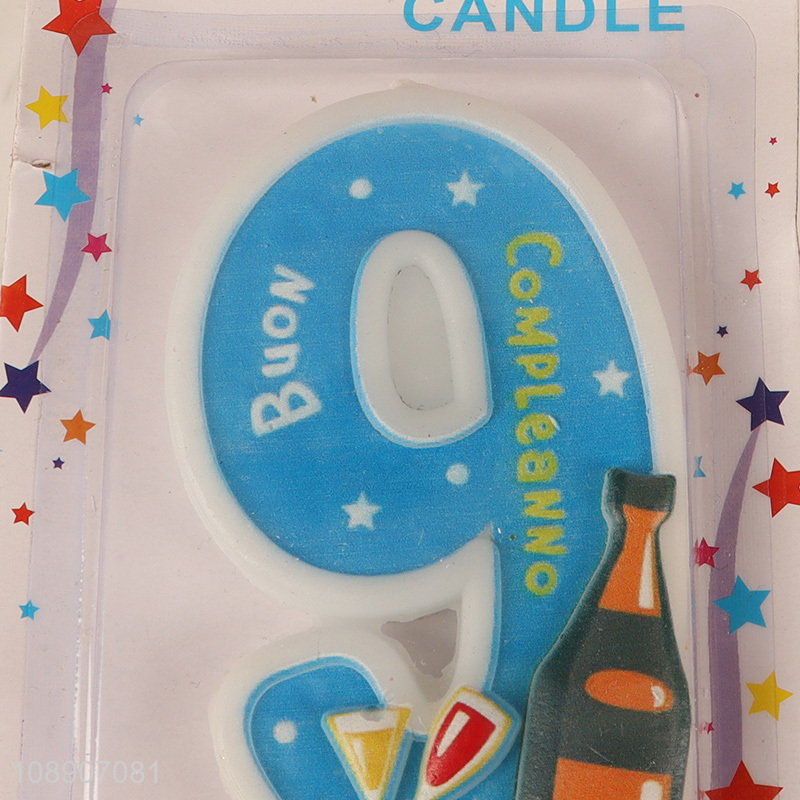 Latest products party decoration candle number 9 candle for cake