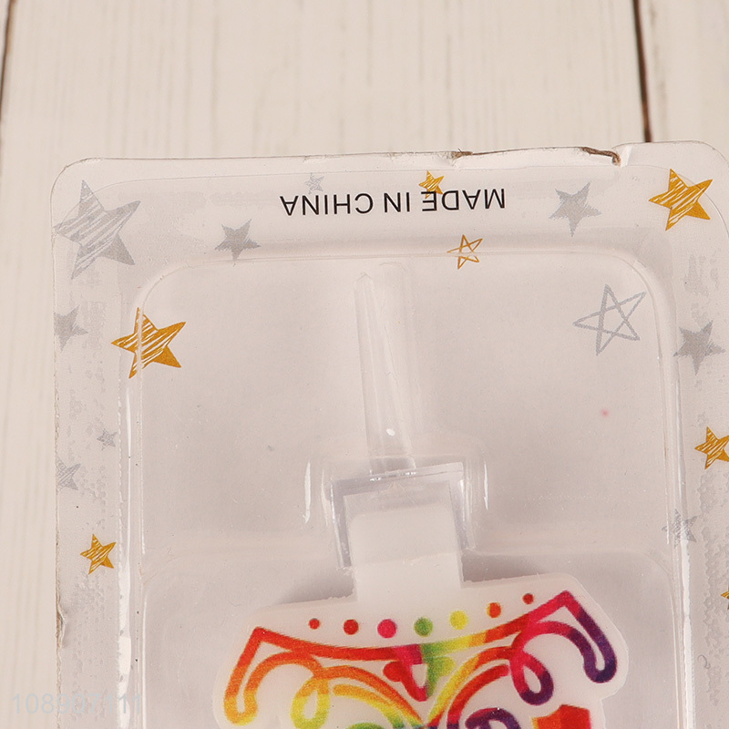 China wholesale rainbow color party decoration candle number candle