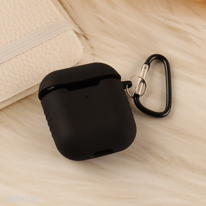 Hot selling square earbud case portable earphone case with carabiner