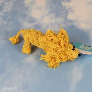 New product lion shape cotton rope pet teeth cleaning chew toy