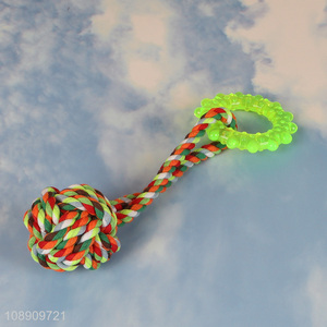 Good selling tpr cotton rope pet dog bite-resistant chew toy wholesale