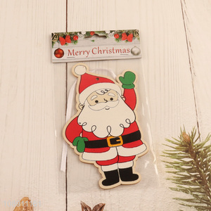 Factory Price Christmas Wooden Santa Claus Pendants Xmas Tree Decorations