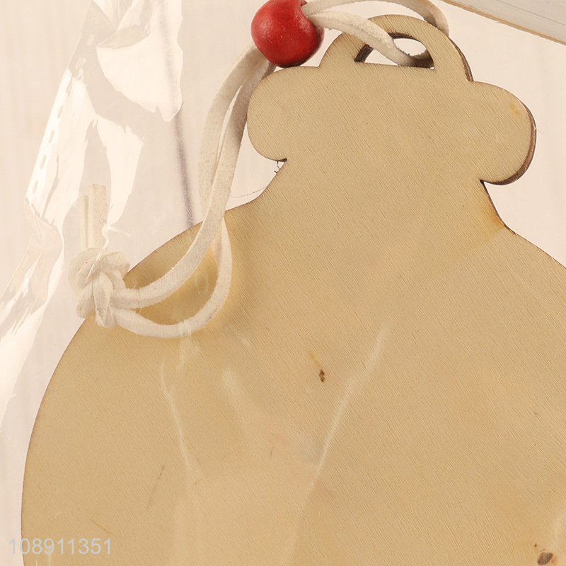 Good Quality Christmas Wooden Pendants Painted Christmas Tree Ornaments